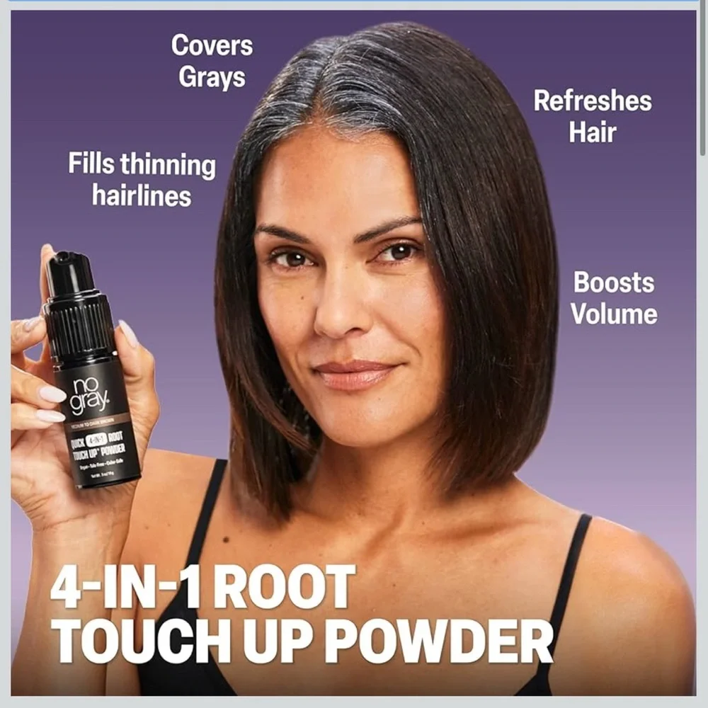 No Gray Black Quick 4-in-1 Root Touch Up Powder